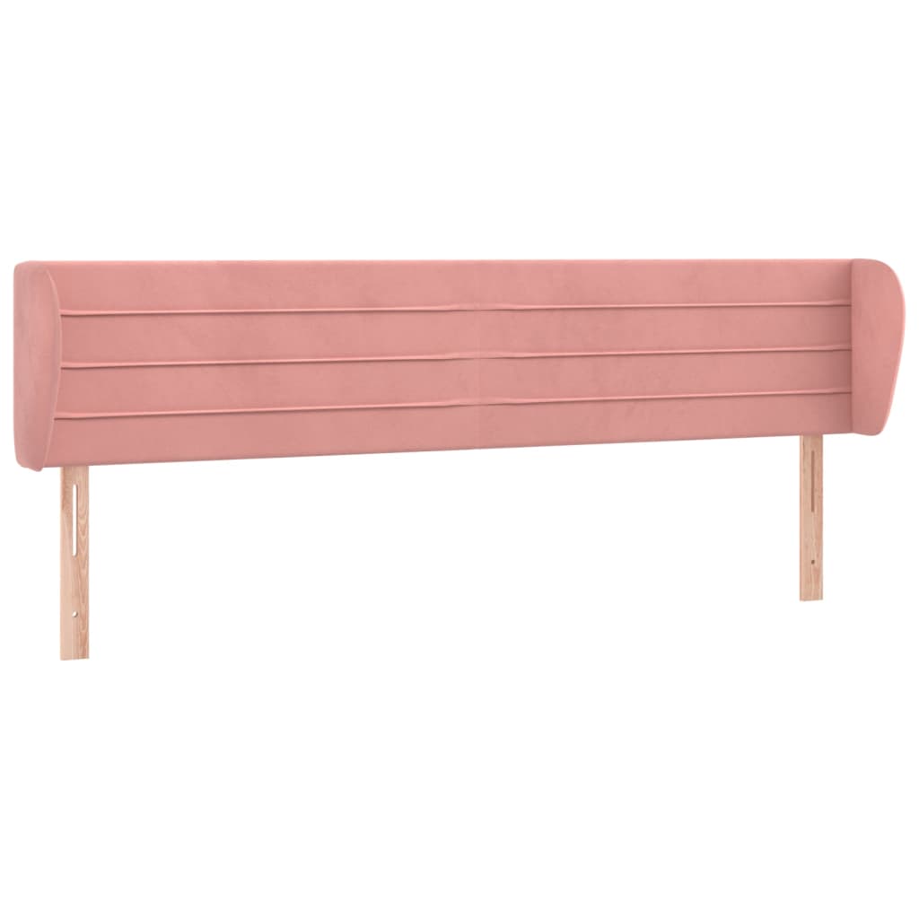 Tête de lit avec oreilles Rose 203x23x78/88 cm Velours - XIOS