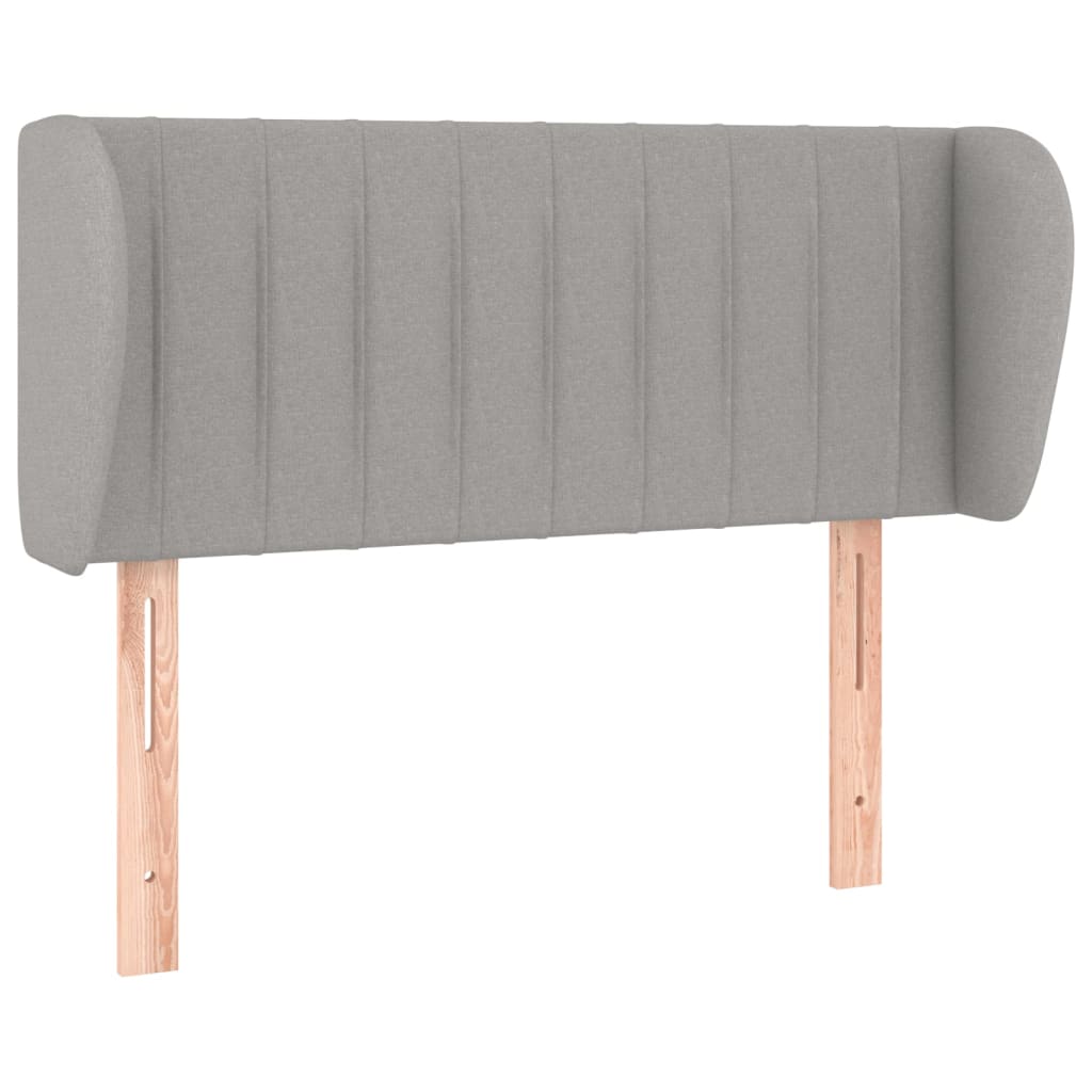 Tête de lit avec oreilles Gris clair 93x23x78/88 cm Tissu - XIOS