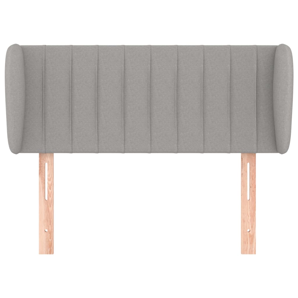 Tête de lit avec oreilles Gris clair 103x23x78/88 cm Tissu - XIOS