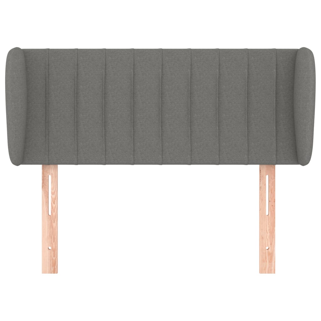 Tête de lit avec oreilles Gris foncé 103x23x78/88 cm Tissu - XIOS