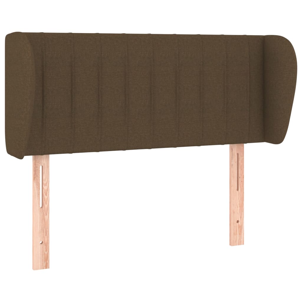 Tête de lit avec oreilles Marron foncé 103x23x78/88 cm Tissu - XIOS