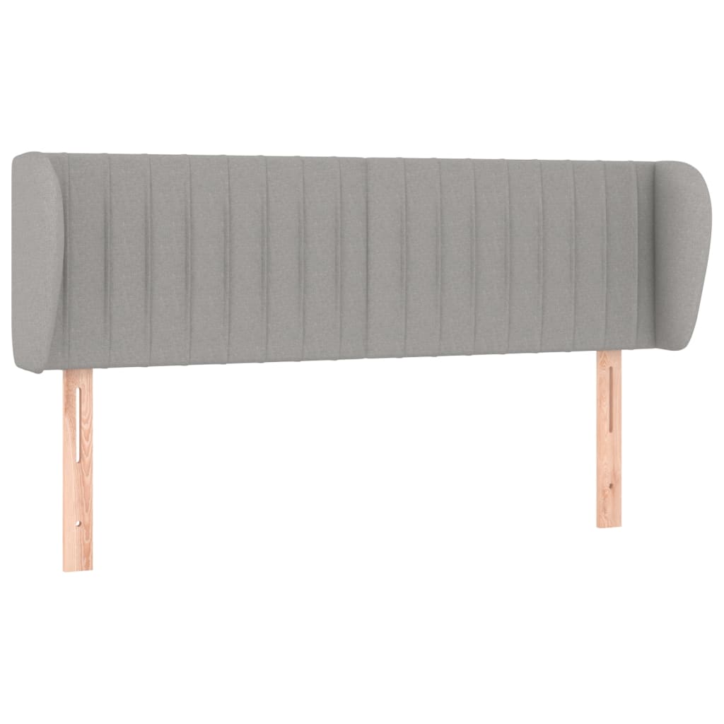 Tête de lit avec oreilles Gris clair 147x23x78/88 cm Tissu - XIOS
