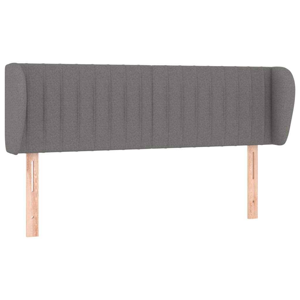 Tête de lit avec oreilles Gris foncé 147x23x78/88 cm Tissu - XIOS