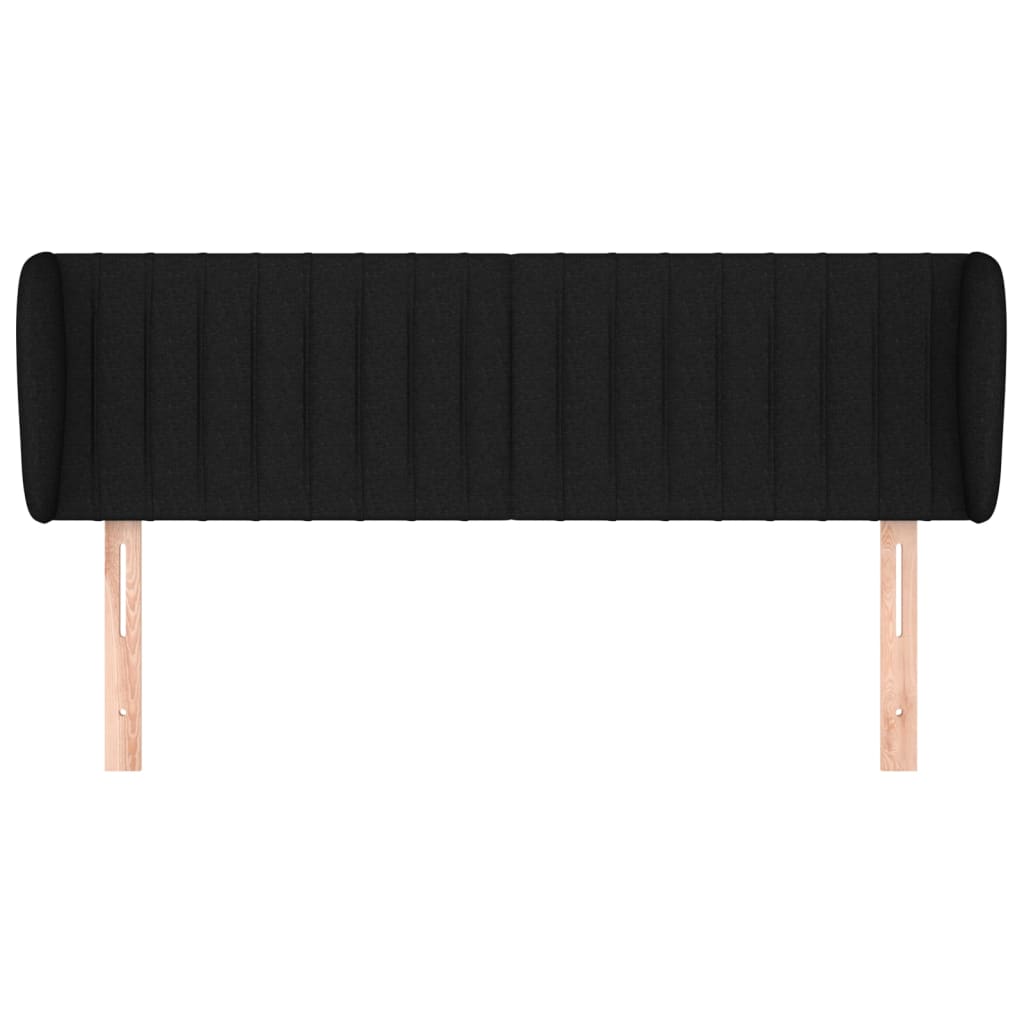 Tête de lit avec oreilles Noir 147x23x78/88 cm Tissu - XIOS