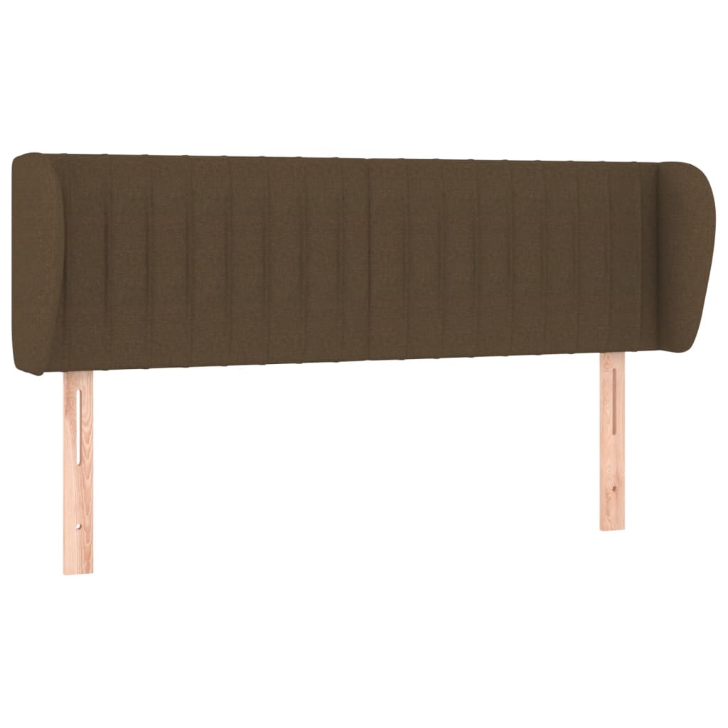 Tête de lit avec oreilles Marron foncé 147x23x78/88 cm Tissu - XIOS