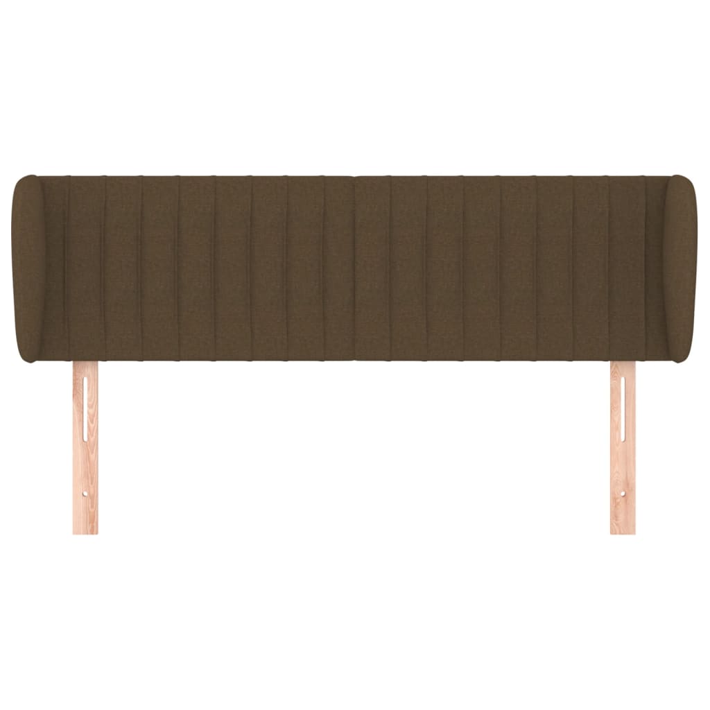 Tête de lit avec oreilles Marron foncé 147x23x78/88 cm Tissu - XIOS