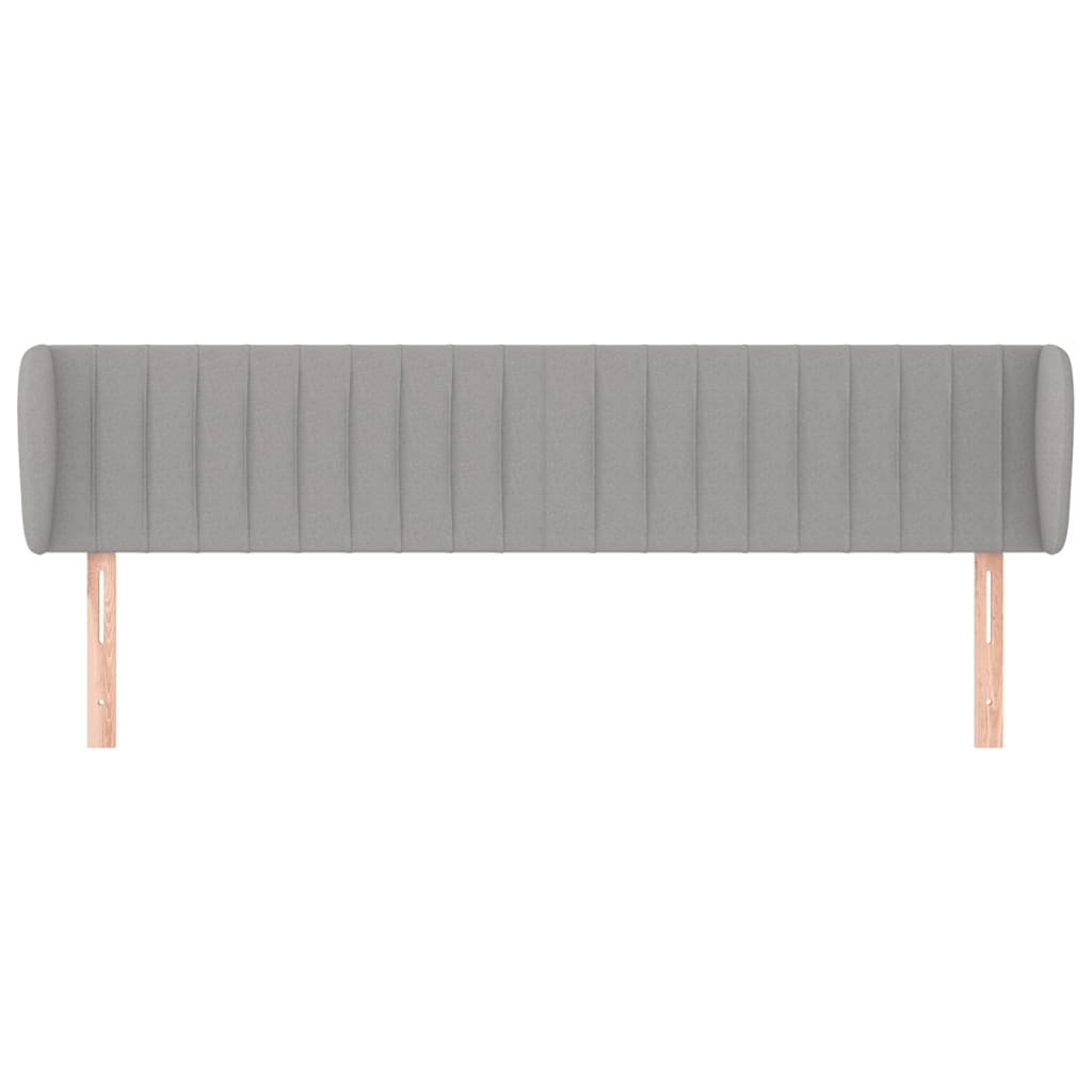Tête de lit avec oreilles Gris clair 163x23x78/88 cm Tissu - XIOS