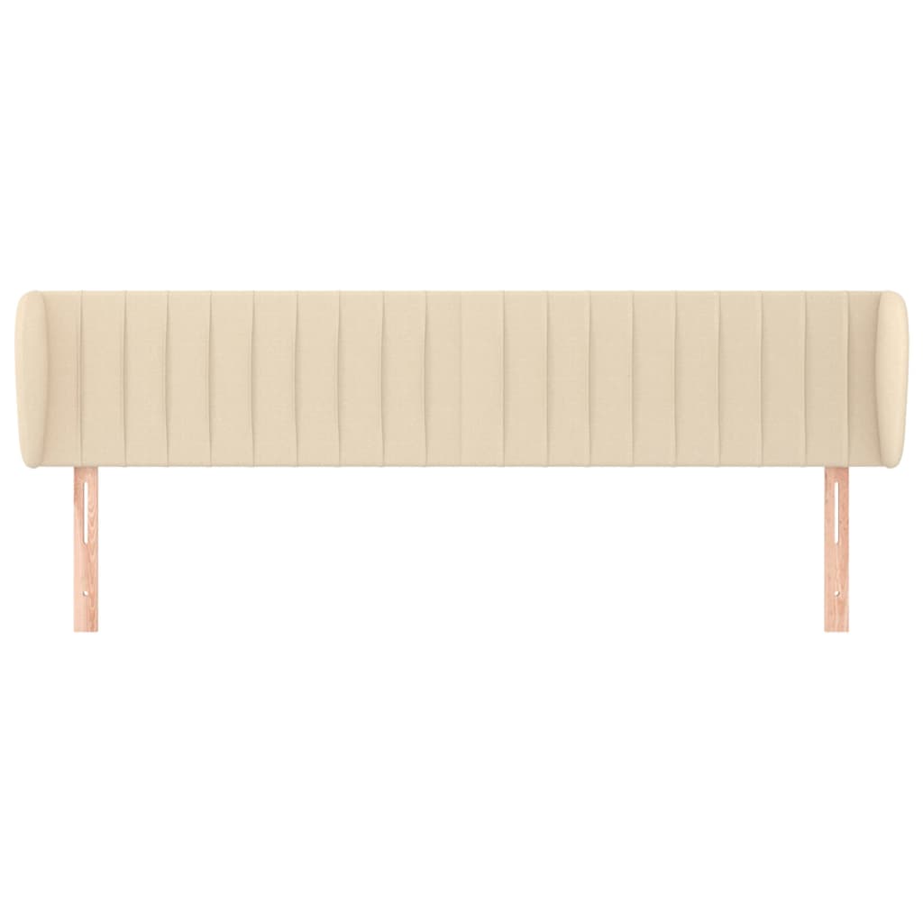Tête de lit avec oreilles Crème 163x23x78/88 cm Tissu - XIOS