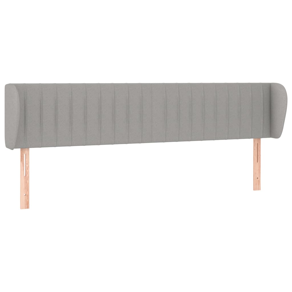 Tête de lit avec oreilles Gris clair 203x23x78/88 cm Tissu - XIOS