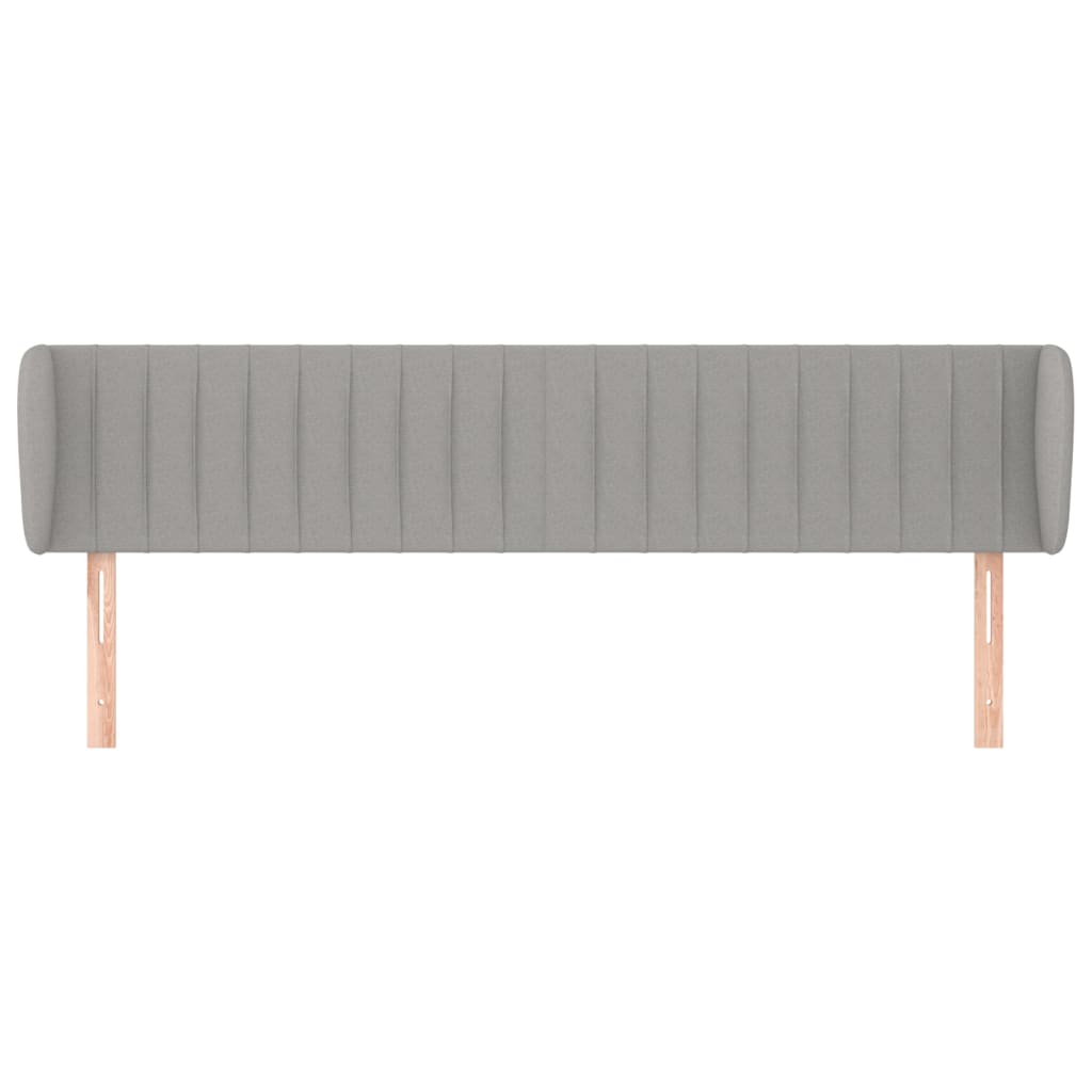Tête de lit avec oreilles Gris clair 203x23x78/88 cm Tissu - XIOS
