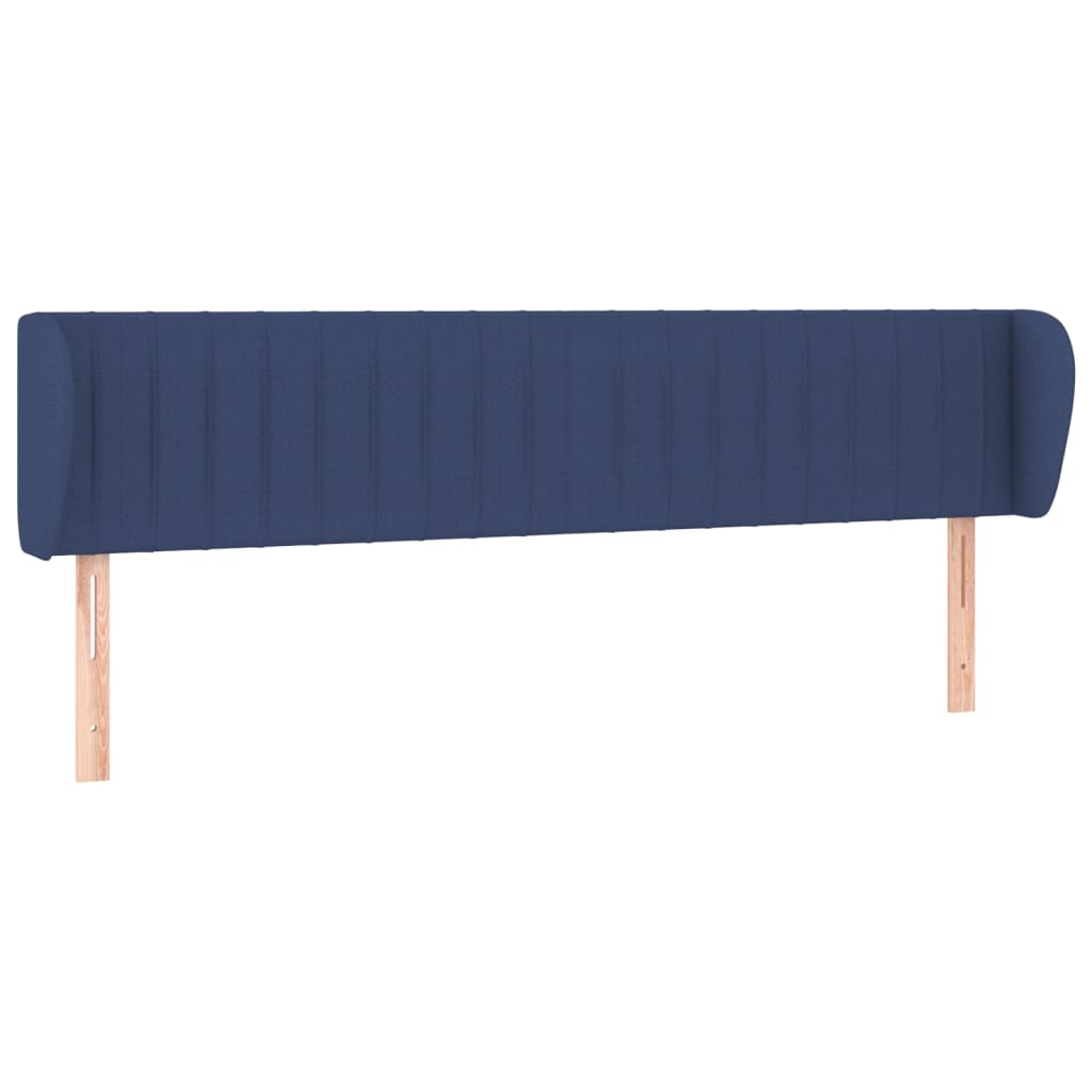 Tête de lit avec oreilles Bleu 203x23x78/88 cm Tissu - XIOS