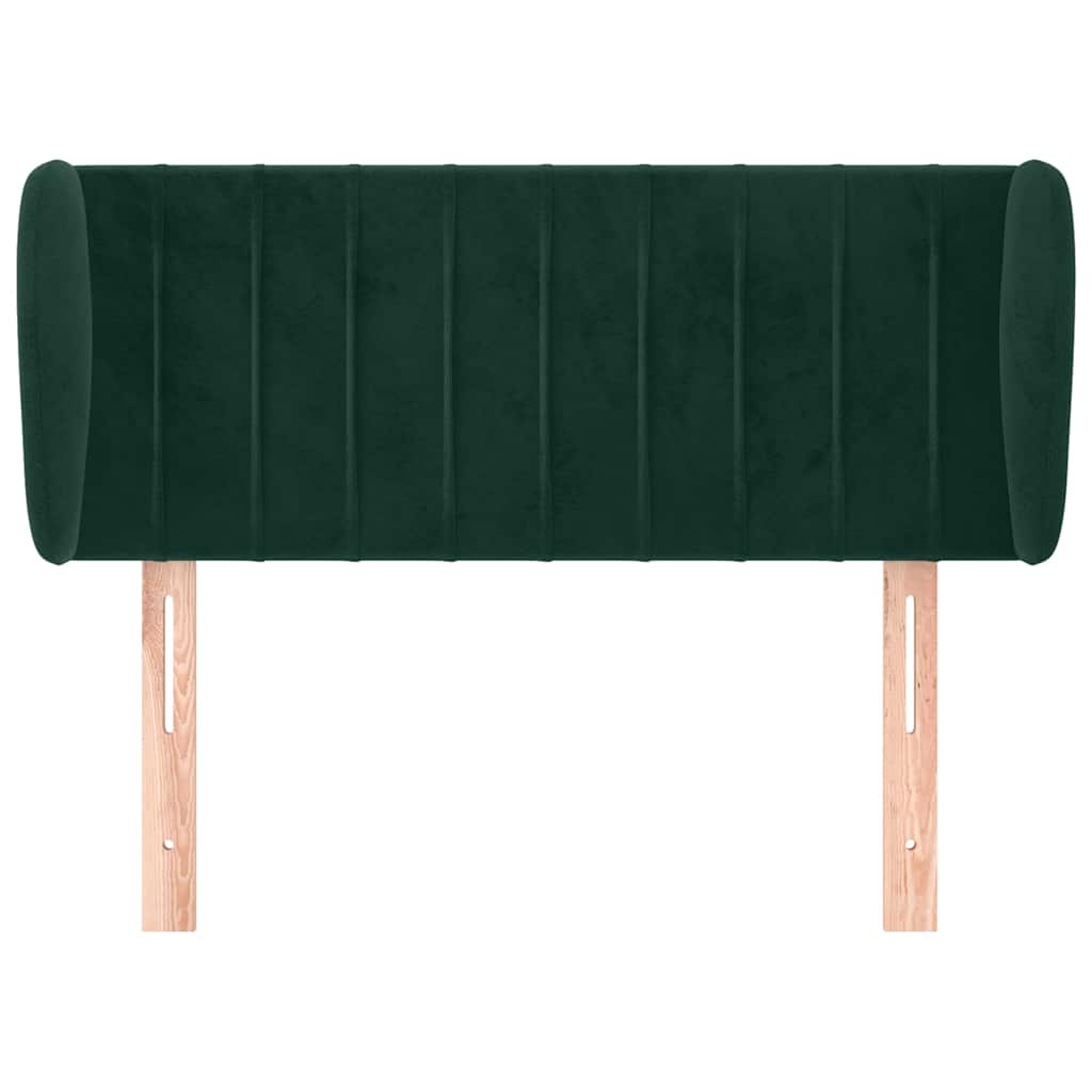 Tête de lit avec oreilles Vert foncé 83x23x78/88 cm Velours - XIOS