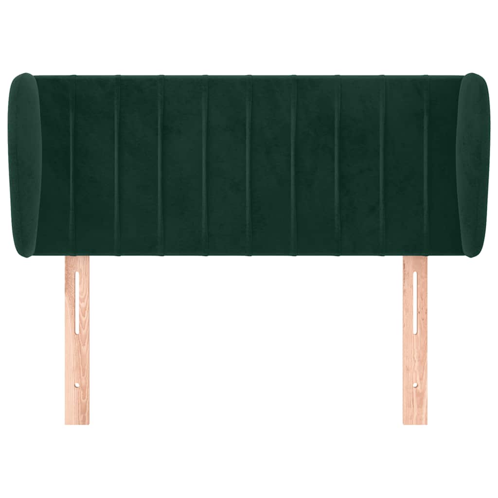 Tête de lit avec oreilles Vert foncé 93x23x78/88 cm Velours - XIOS