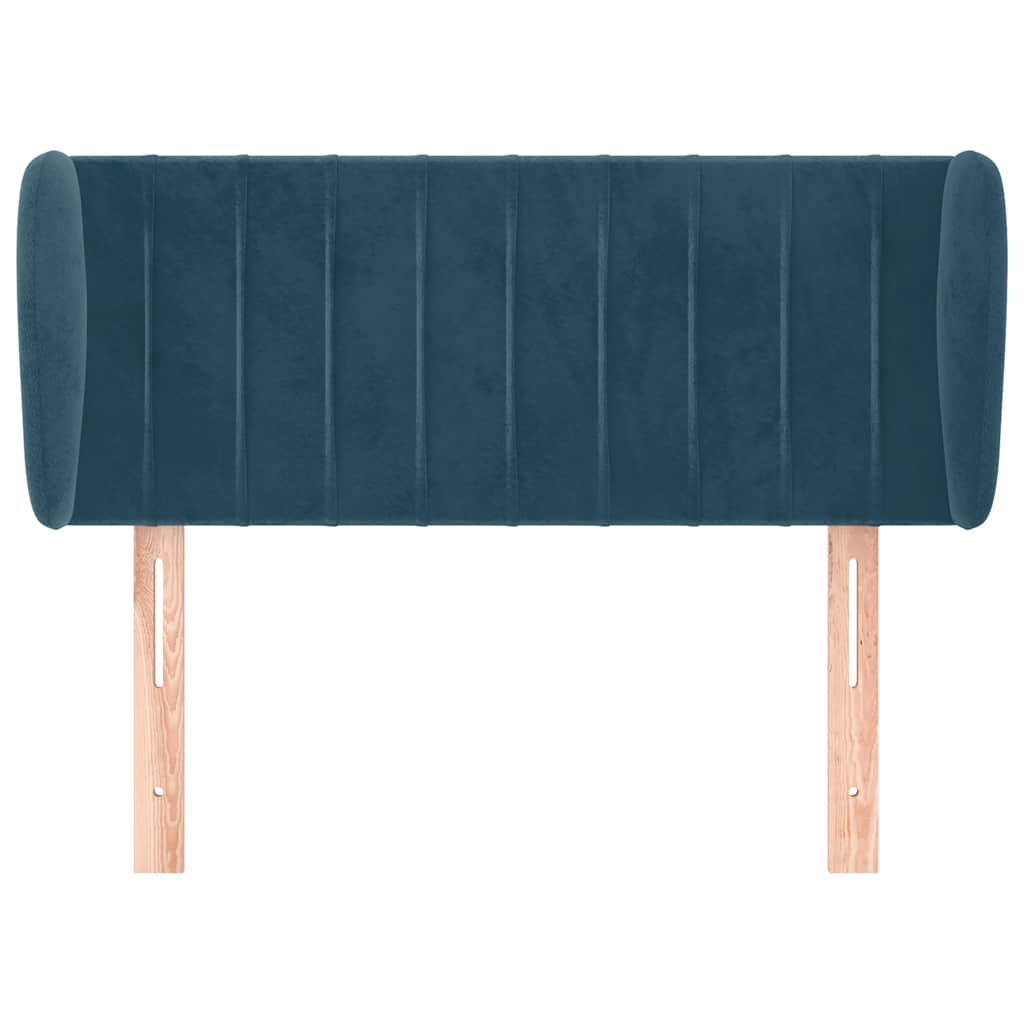 Tête de lit avec oreilles Bleu foncé 93x23x78/88 cm Velours - XIOS