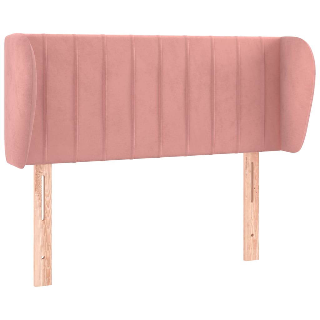 Tête de lit avec oreilles Rose 93x23x78/88 cm Velours - XIOS
