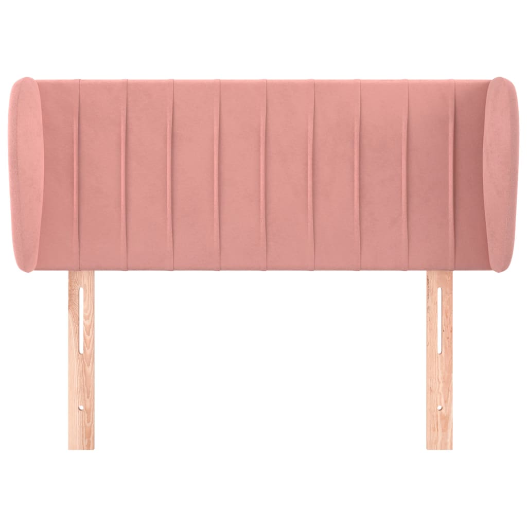 Tête de lit avec oreilles Rose 93x23x78/88 cm Velours - XIOS