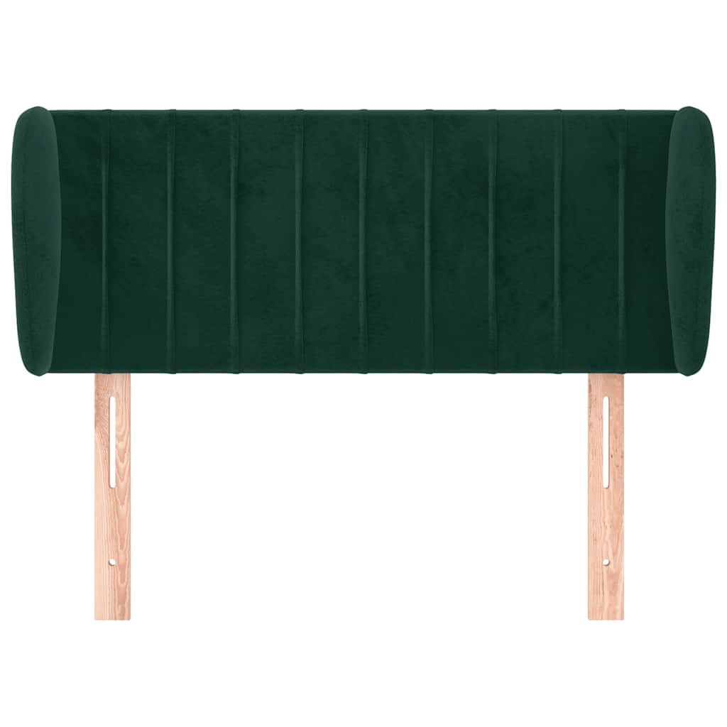 Tête de lit avec oreilles Vert foncé 103x23x78/88 cm Velours - XIOS