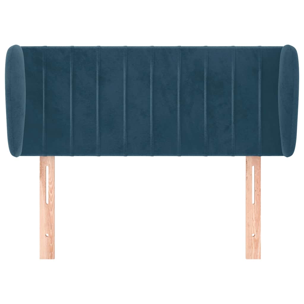 Tête de lit avec oreilles Bleu foncé 103x23x78/88 cm Velours - XIOS