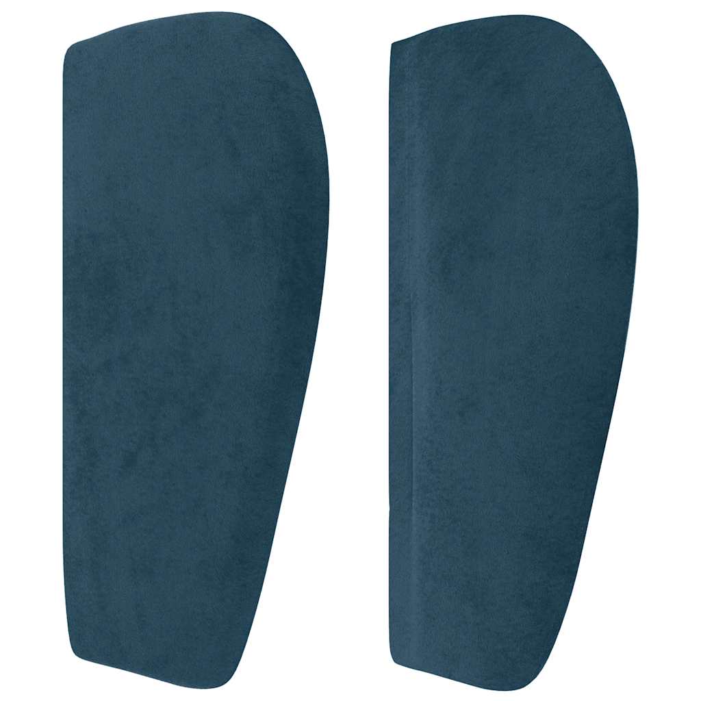 Tête de lit avec oreilles Bleu foncé 103x23x78/88 cm Velours - XIOS