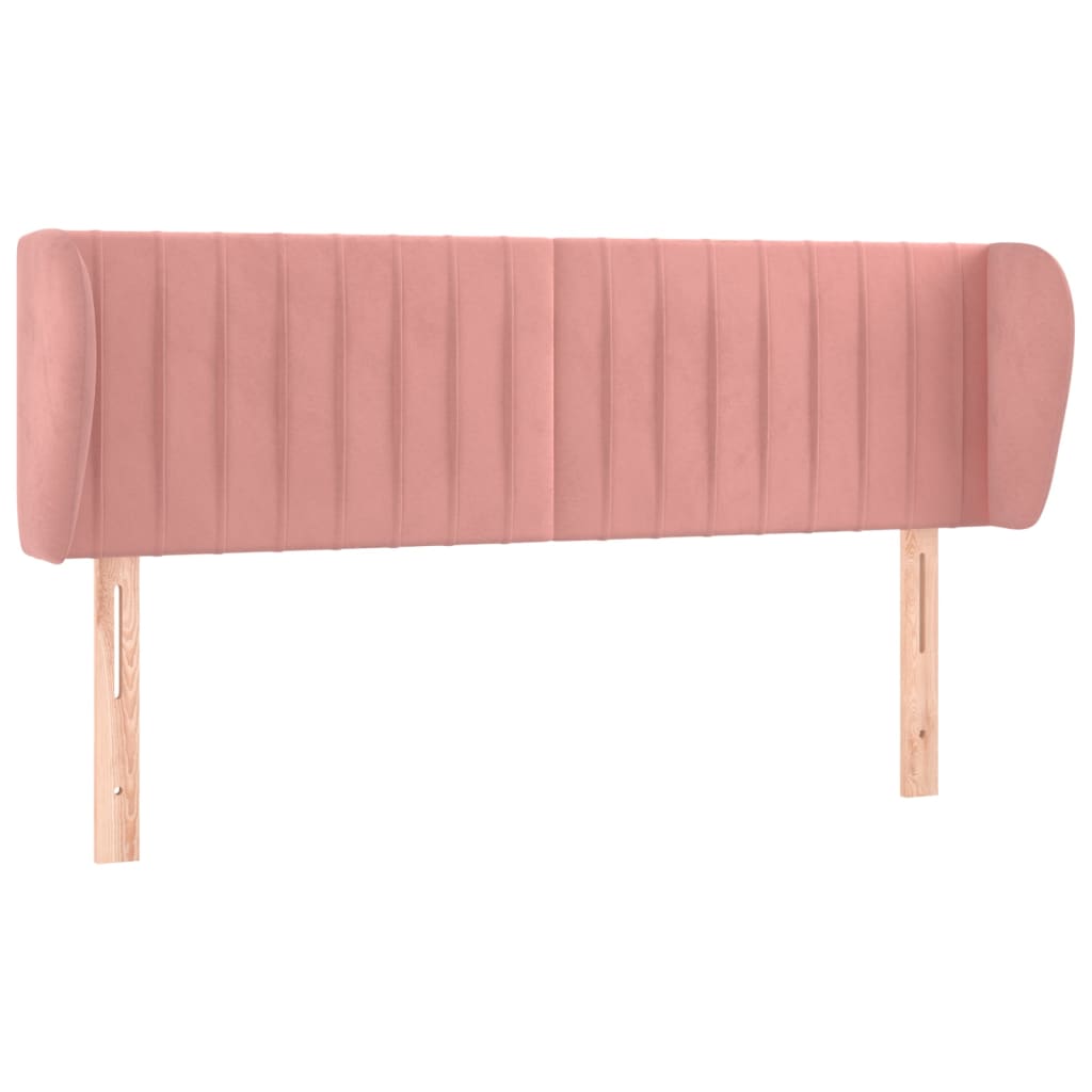 Tête de lit avec oreilles Rose 147x23x78/88 cm Velours - XIOS