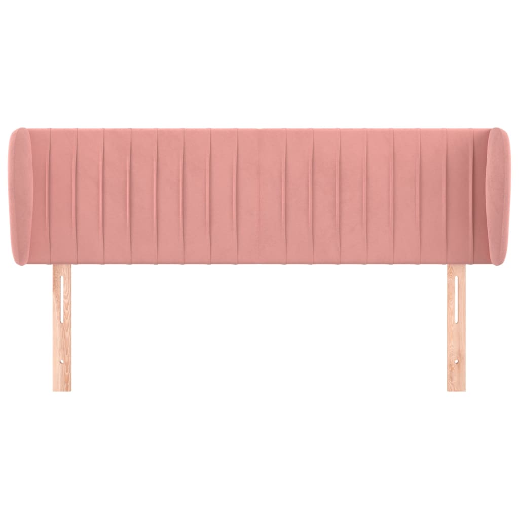 Tête de lit avec oreilles Rose 147x23x78/88 cm Velours - XIOS