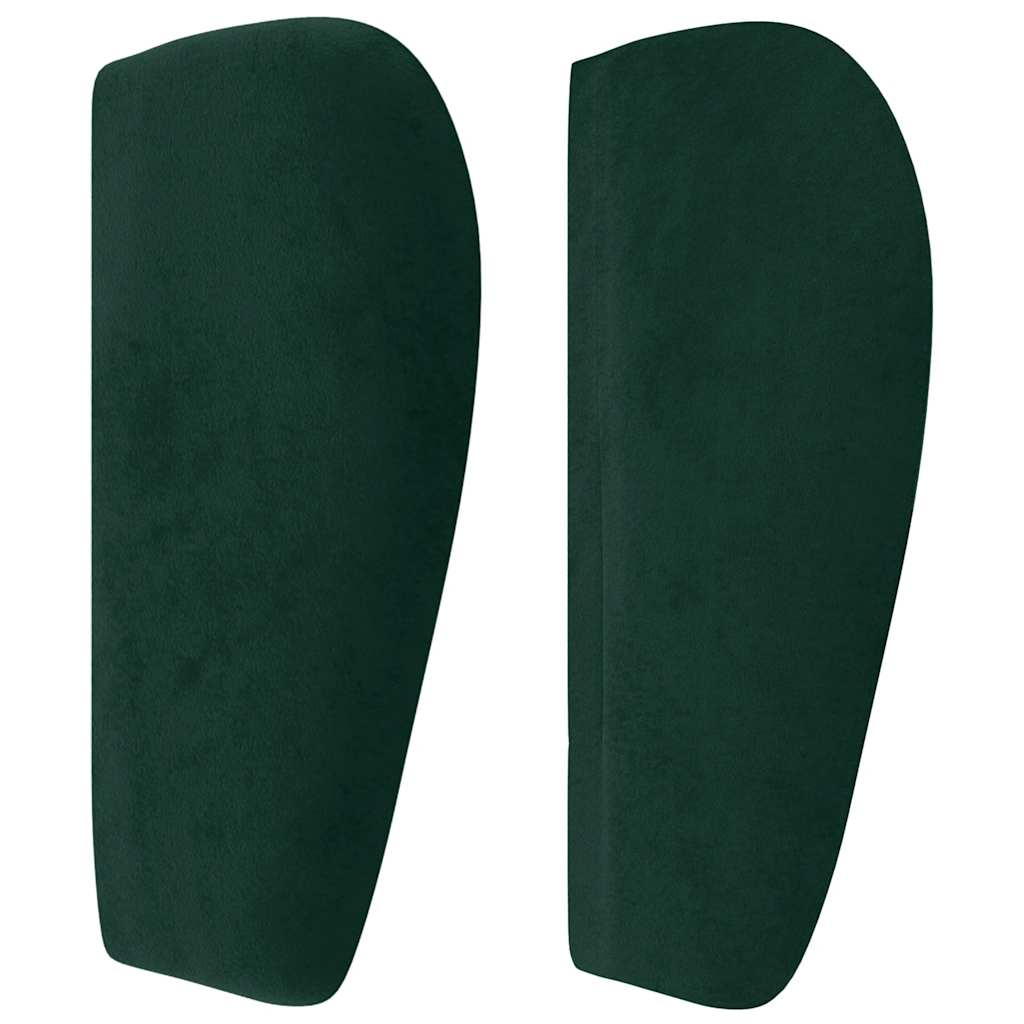 Tête de lit avec oreilles Vert foncé 163x23x78/88 cm Velours - XIOS
