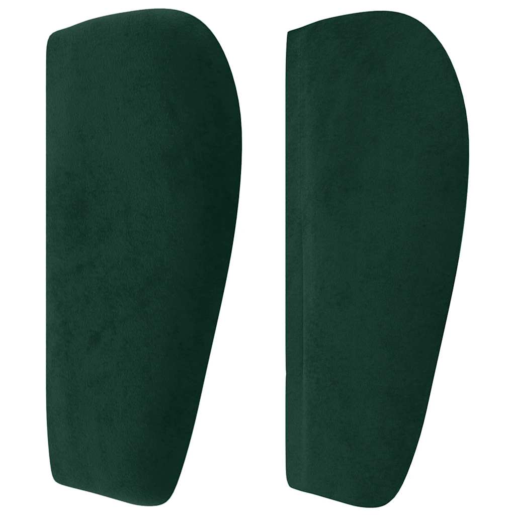 Tête de lit avec oreilles Vert foncé 183x23x78/88 cm Velours - XIOS