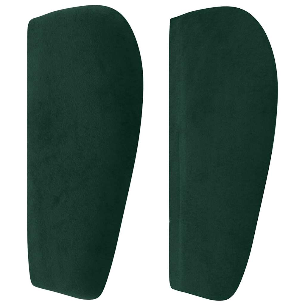 Tête de lit avec oreilles Vert foncé 203x23x78/88 cm Velours - XIOS