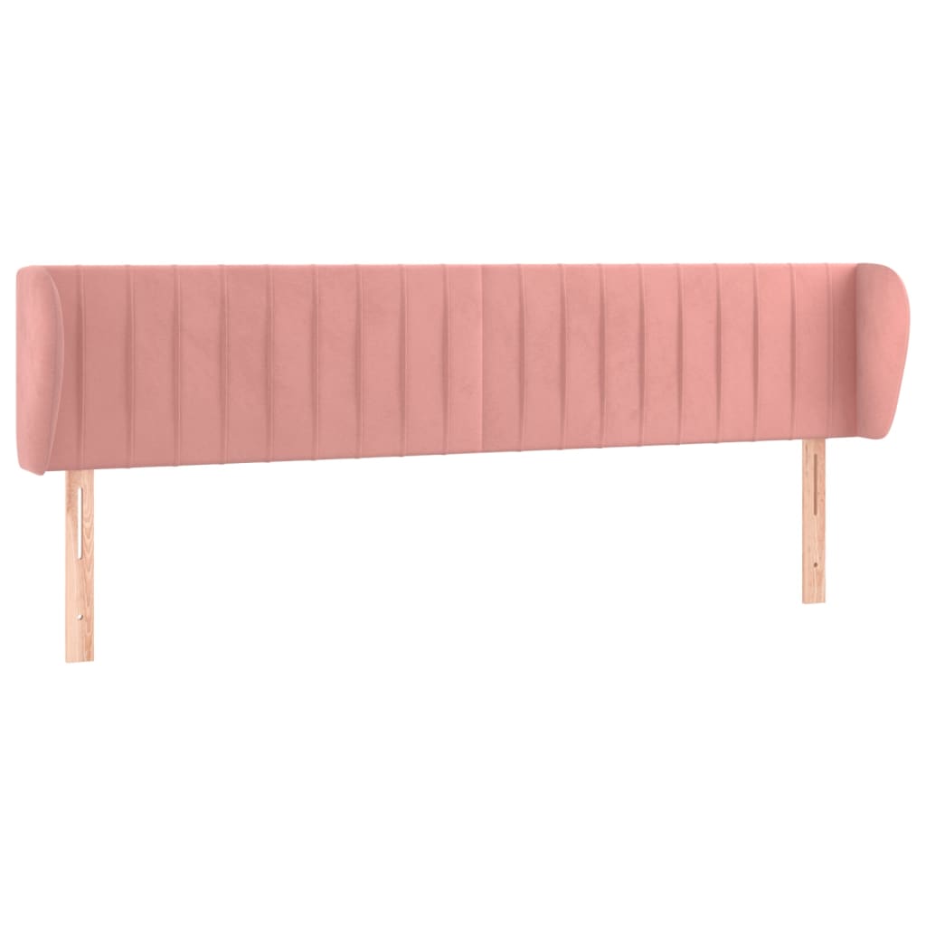 Tête de lit avec oreilles Rose 203x23x78/88 cm Velours - XIOS