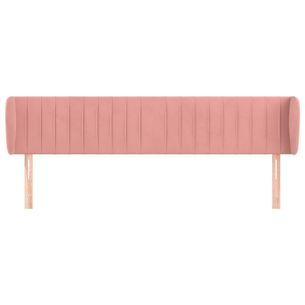 Tête de lit avec oreilles Rose 203x23x78/88 cm Velours - XIOS