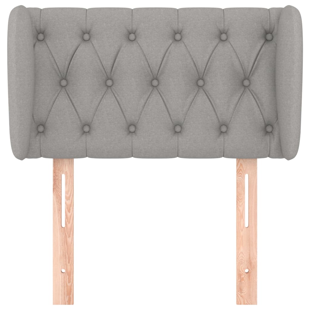 Tête de lit avec oreilles Gris clair 83x23x78/88 cm Tissu - XIOS