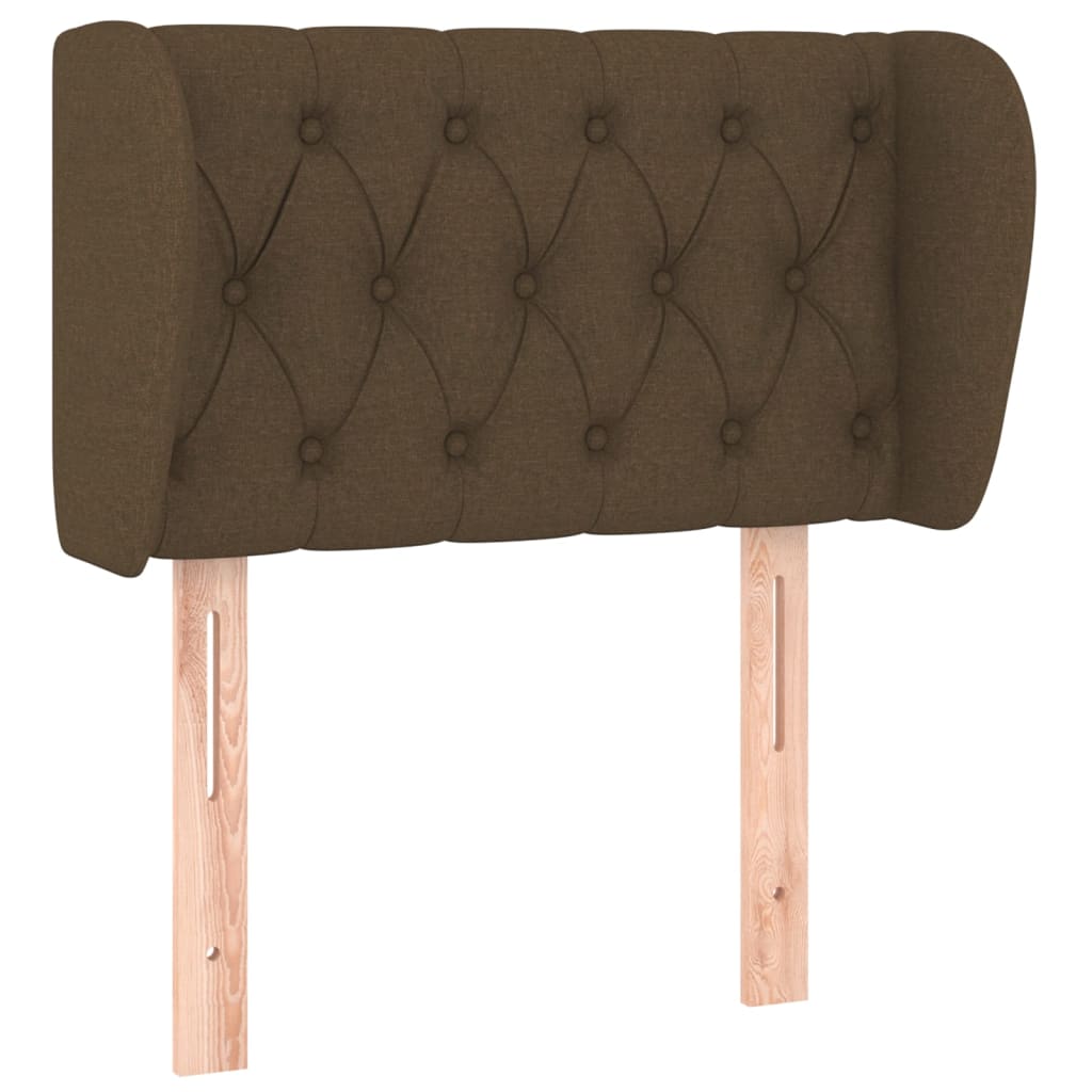 Tête de lit avec oreilles Marron Foncé 83x23x78/88 cm Tissu - XIOS