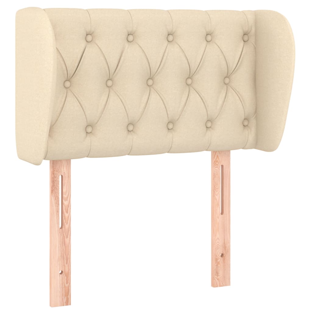 Tête de lit avec oreilles Crème 83x23x78/88 cm Tissu - XIOS