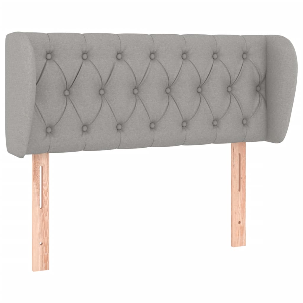Tête de lit avec oreilles Gris clair 93x23x78/88 cm Tissu - XIOS