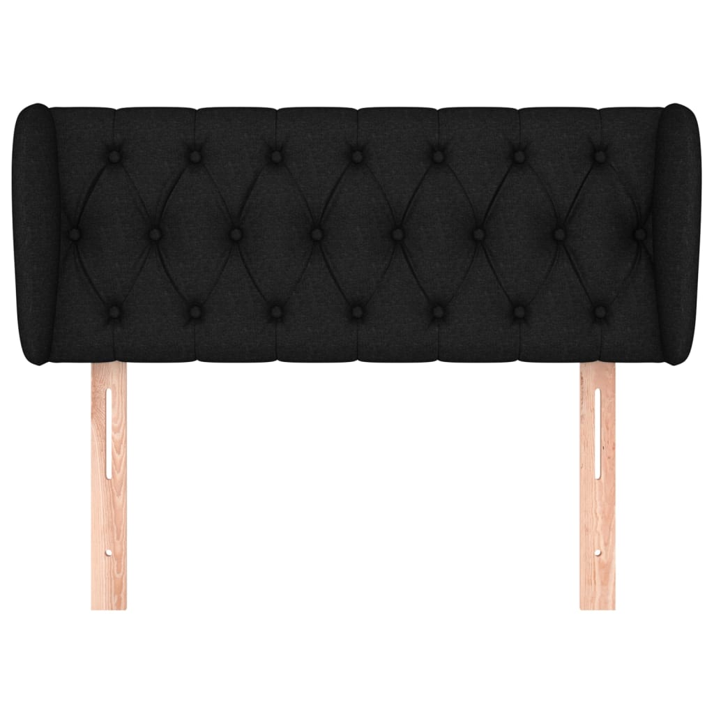 Tête de lit avec oreilles Noir 93x23x78/88 cm Tissu - XIOS