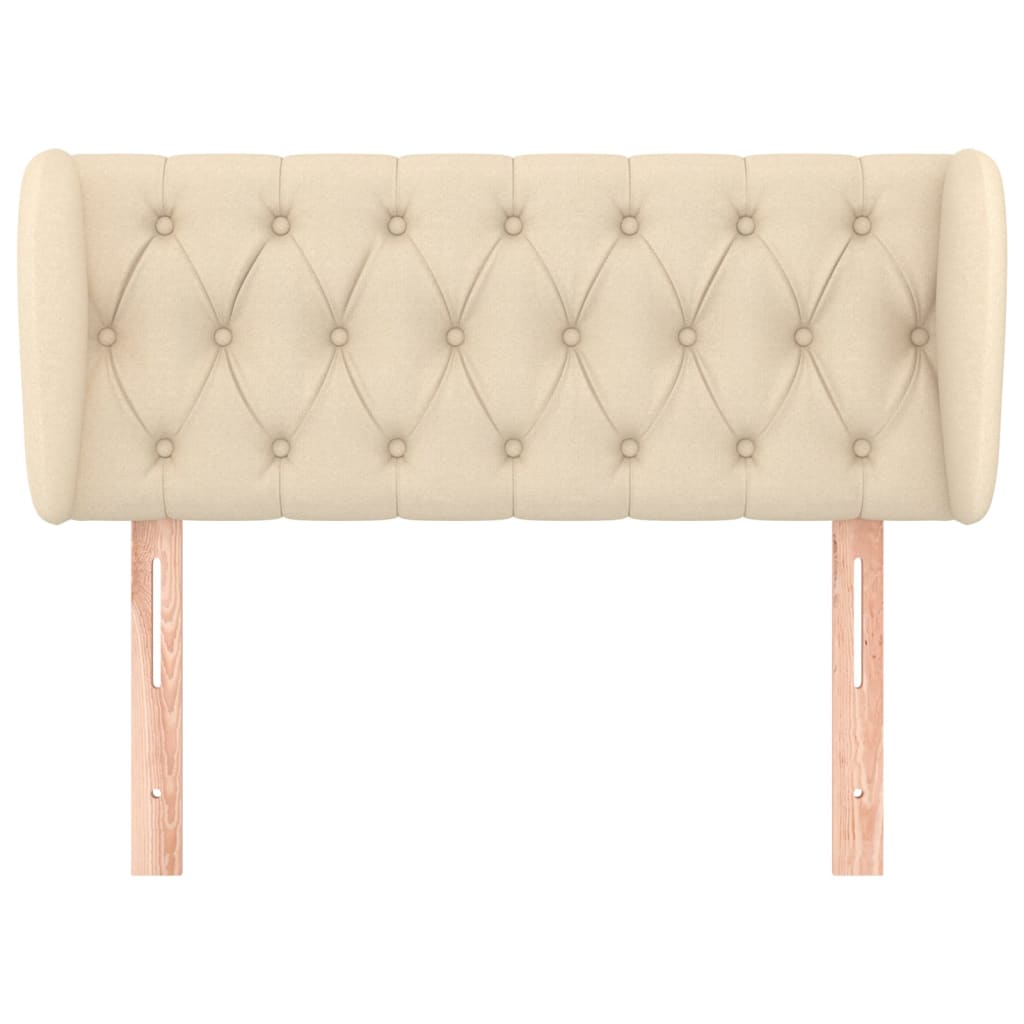 Tête de lit avec oreilles Crème 93x23x78/88 cm Tissu - XIOS