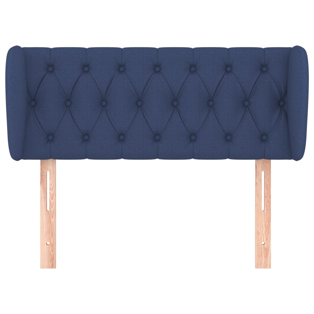 Tête de lit avec oreilles Bleu 93x23x78/88 cm Tissu - XIOS