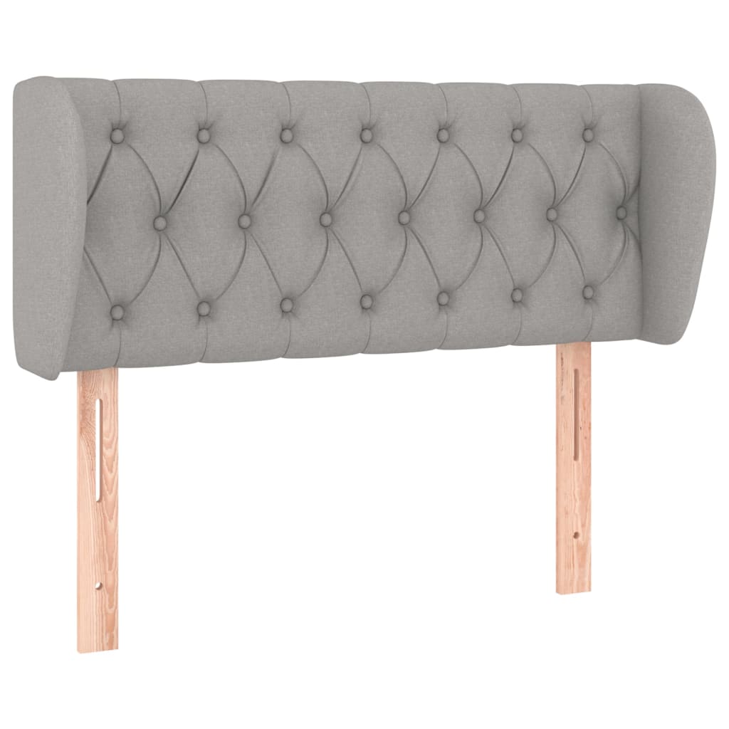 Tête de lit avec oreilles Gris clair 103x23x78/88 cm Tissu - XIOS