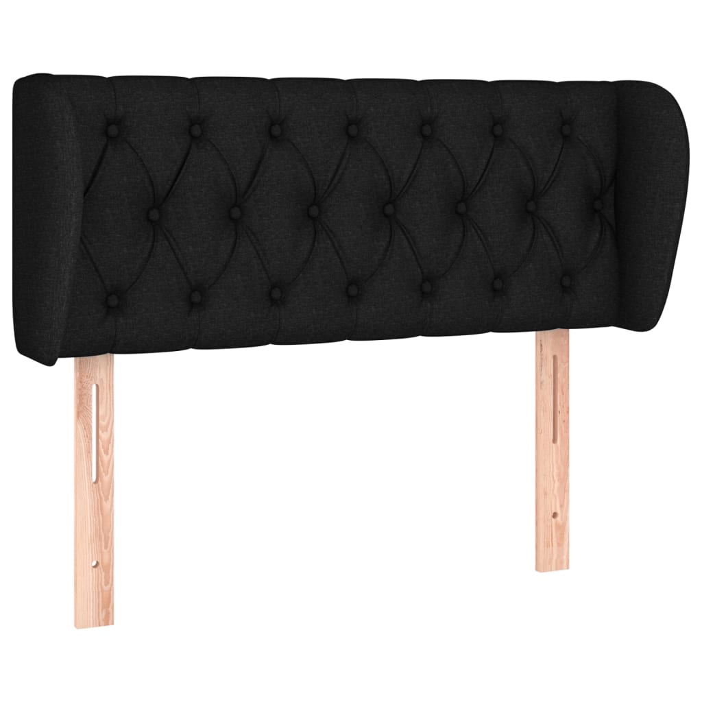 Tête de lit avec oreilles Noir 103x23x78/88 cm Tissu - XIOS