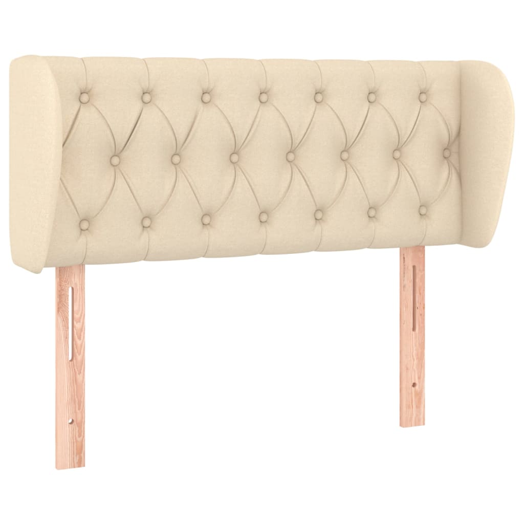 Tête de lit avec oreilles Crème 103x23x78/88 cm Tissu - XIOS