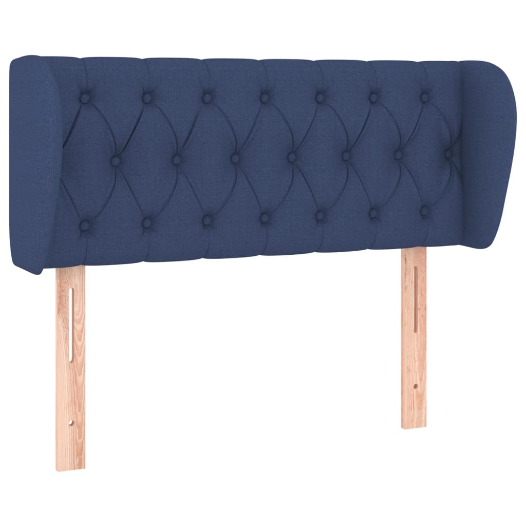 Tête de lit avec oreilles Bleu 103x23x78/88 cm Tissu - XIOS