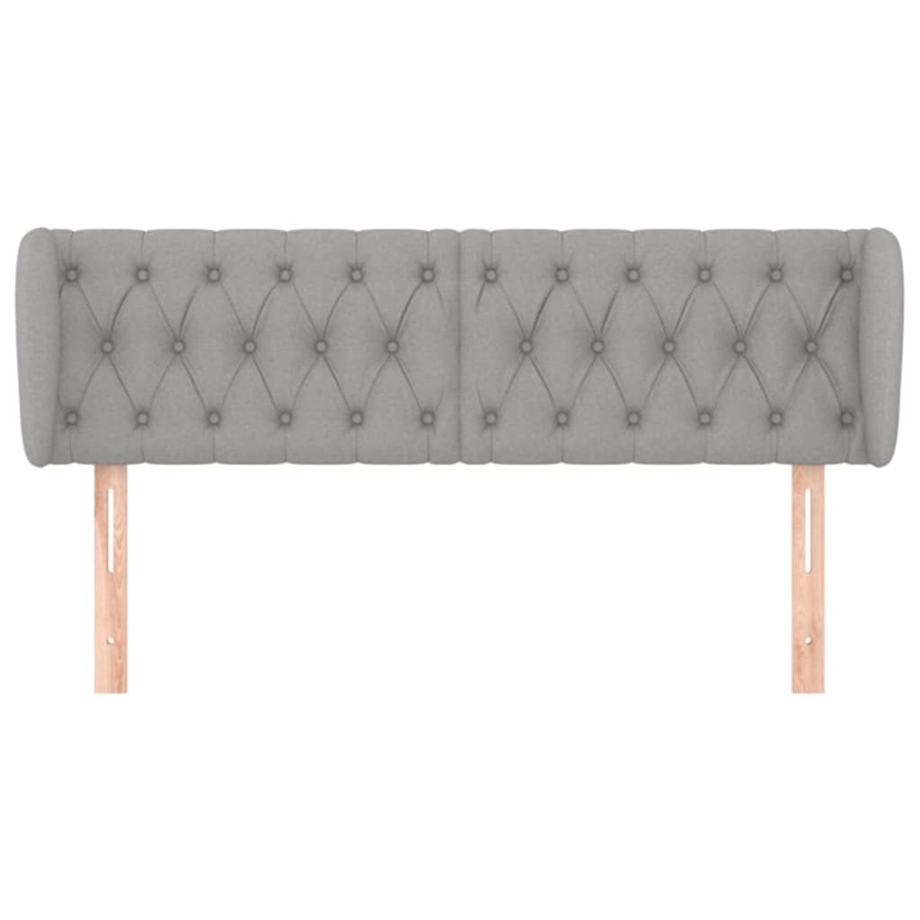 Tête de lit avec oreilles Gris clair 147x23x78/88 cm Tissu - XIOS