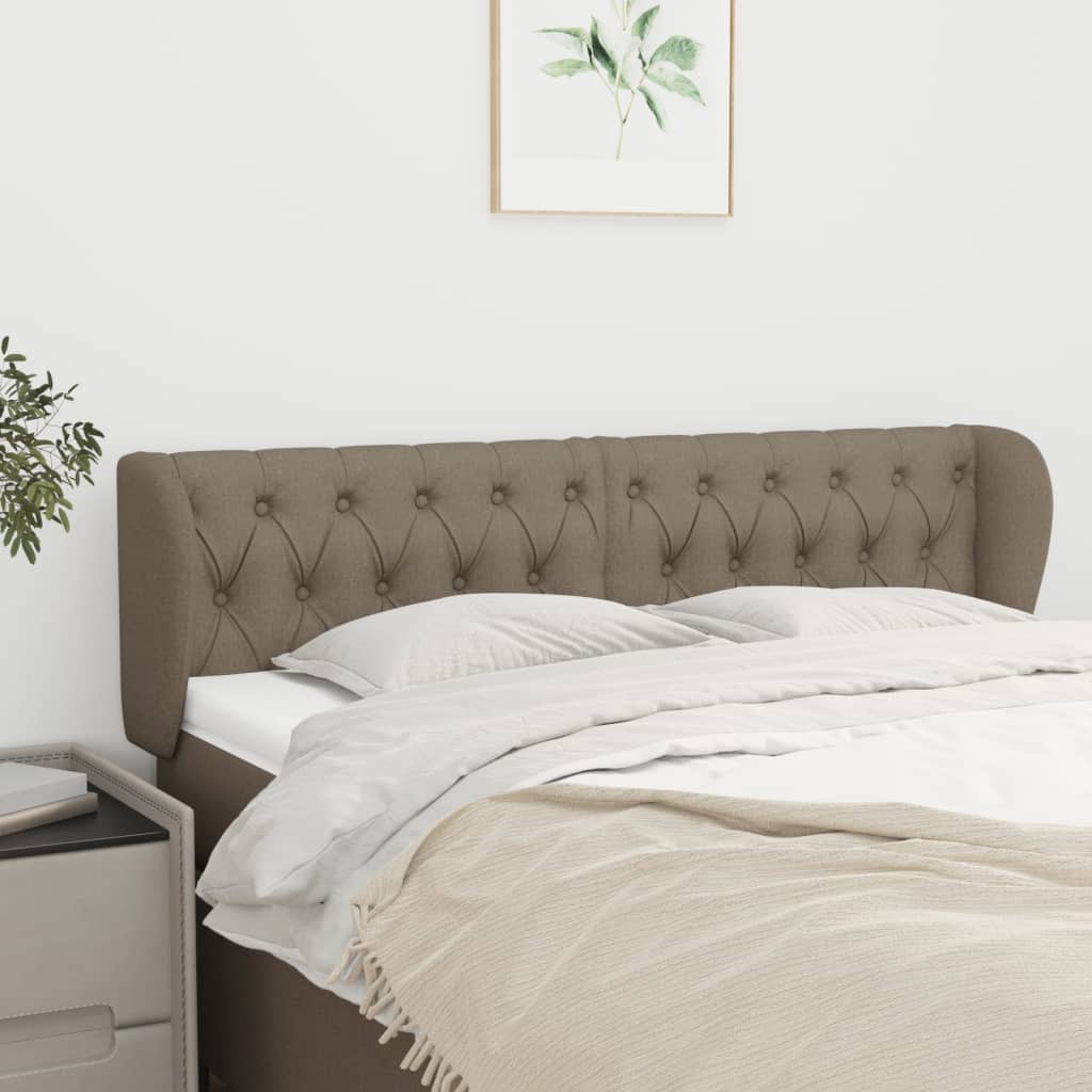 Tête de lit avec oreilles Taupe 147x23x78/88 cm Tissu - XIOS