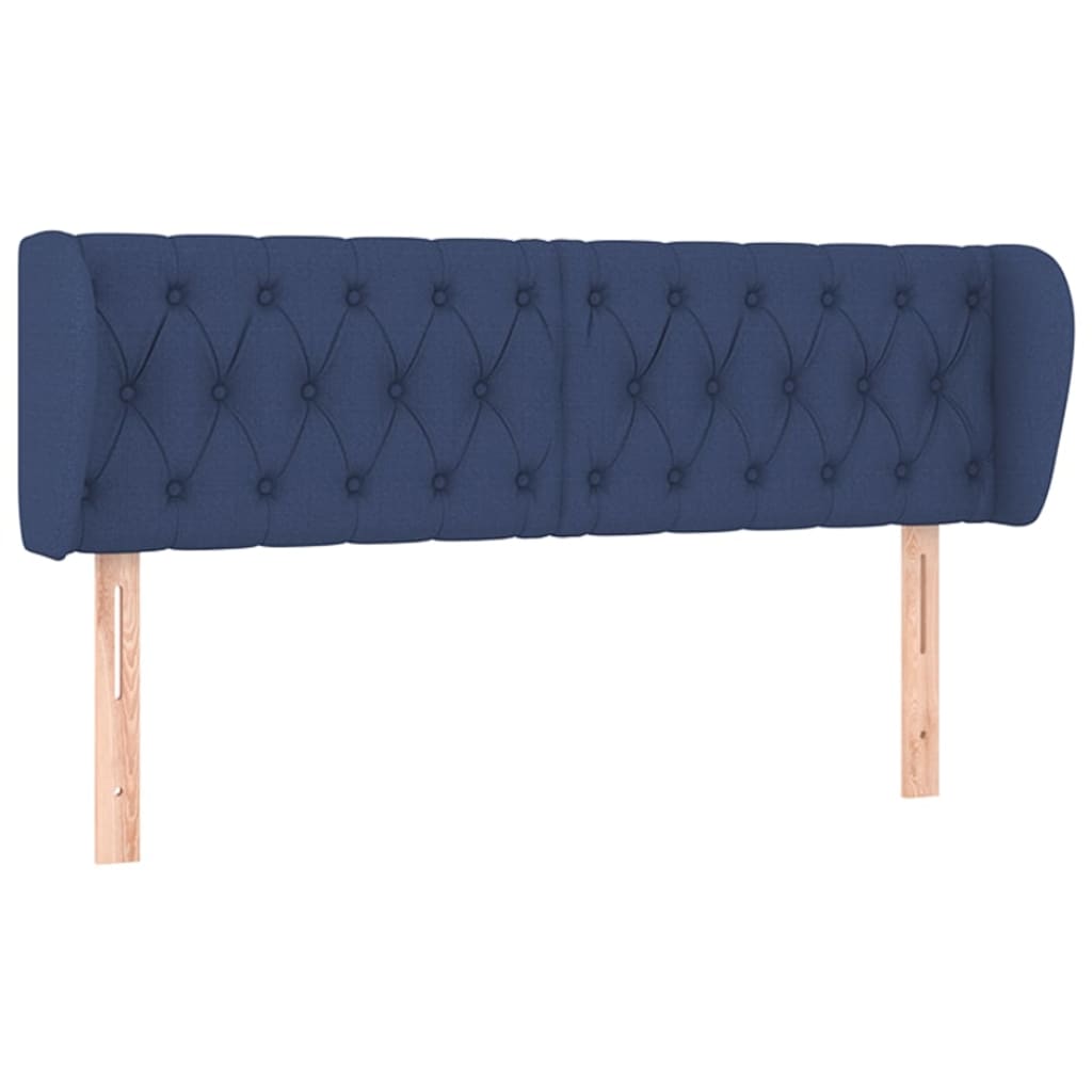 Tête de lit avec oreilles Bleu 147x23x78/88 cm Tissu - XIOS
