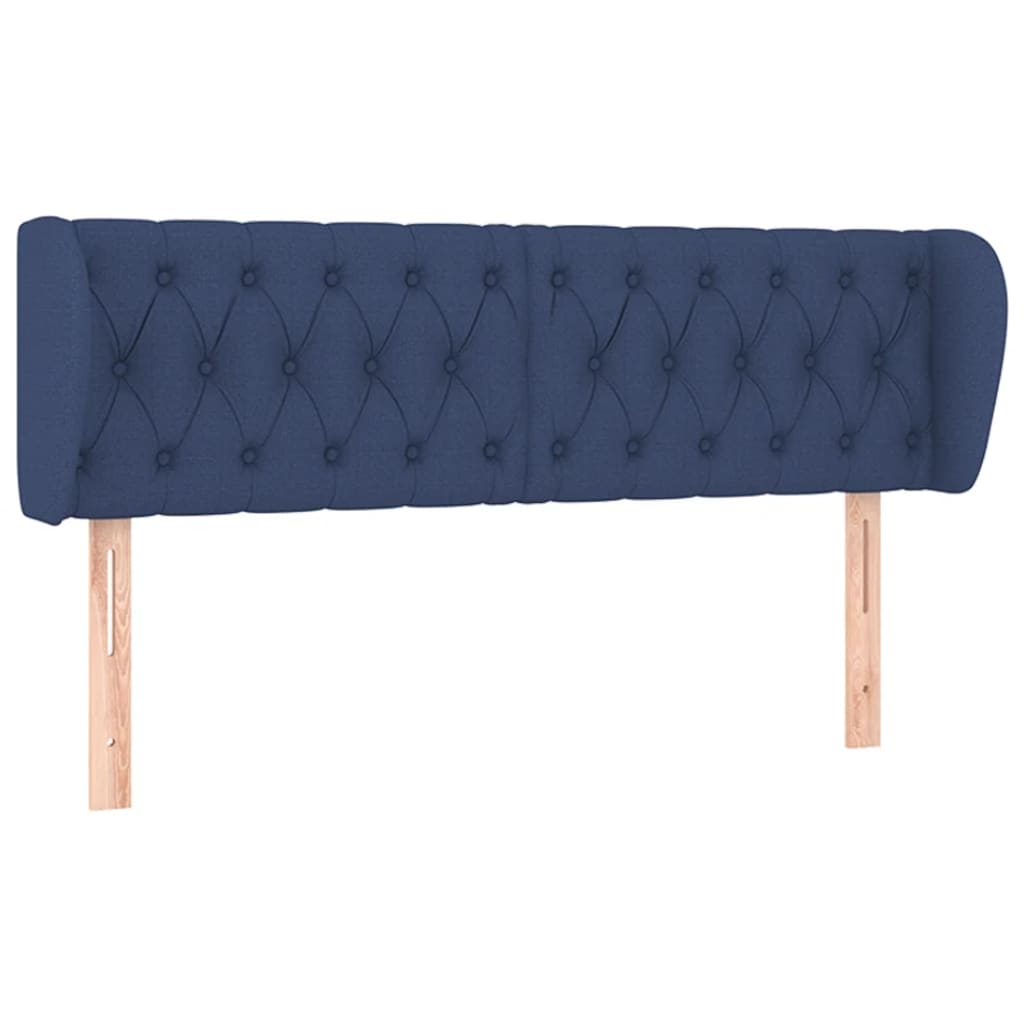 Tête de lit avec oreilles Bleu 163x23x78/88 cm Tissu - XIOS