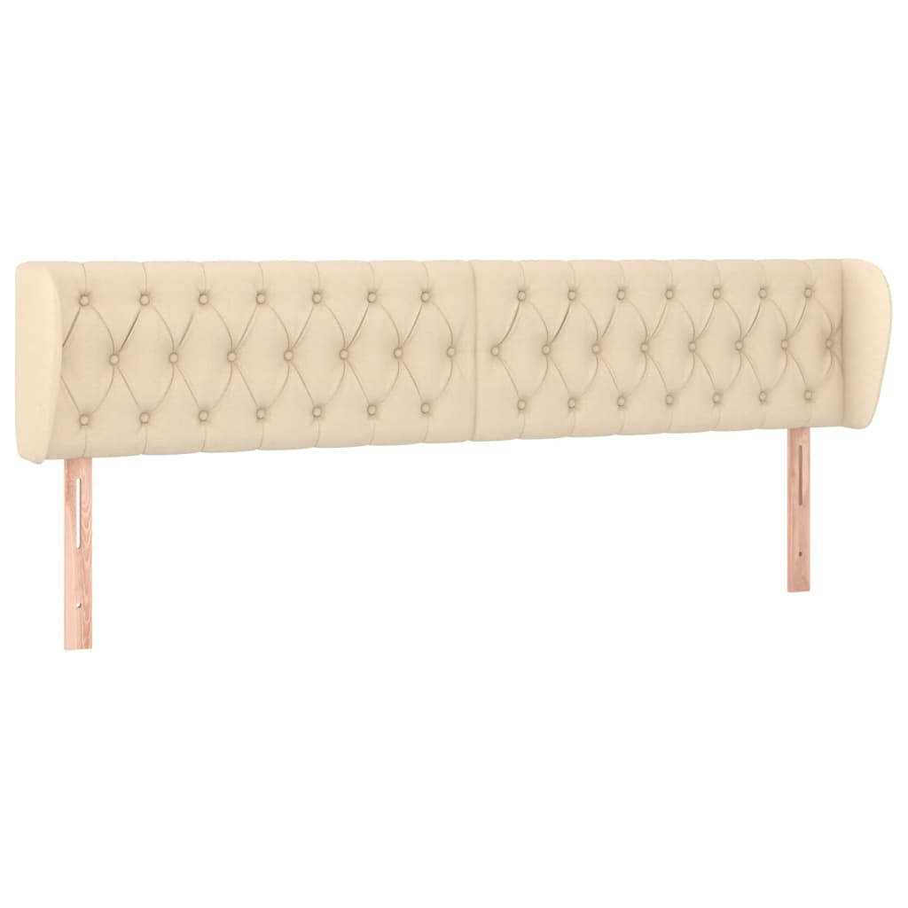 Tête de lit avec oreilles Crème 203x23x78/88 cm Tissu - XIOS