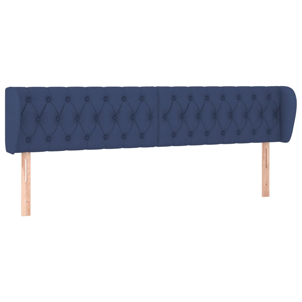 Tête de lit avec oreilles Bleu 203x23x78/88 cm Tissu - XIOS
