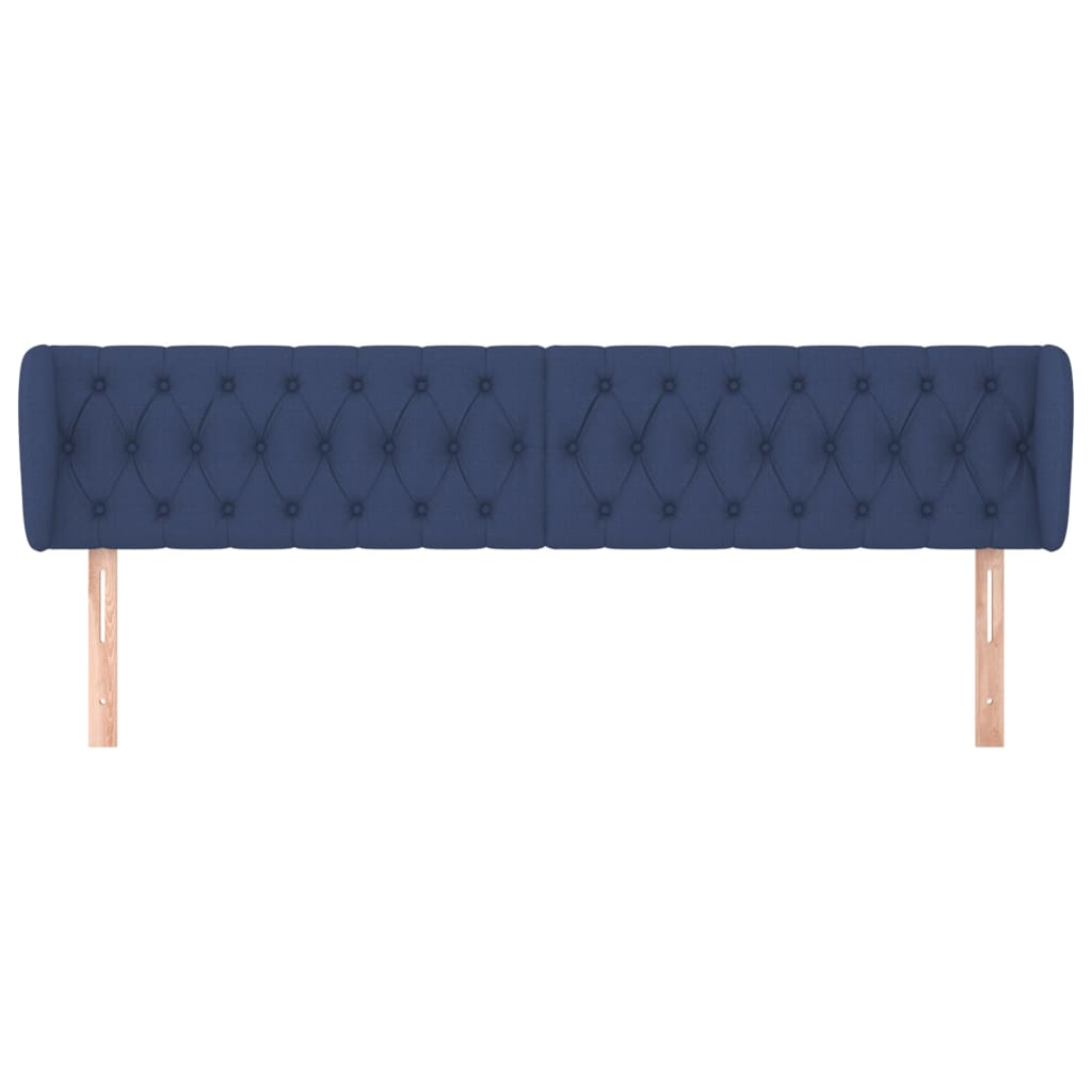 Tête de lit avec oreilles Bleu 203x23x78/88 cm Tissu - XIOS