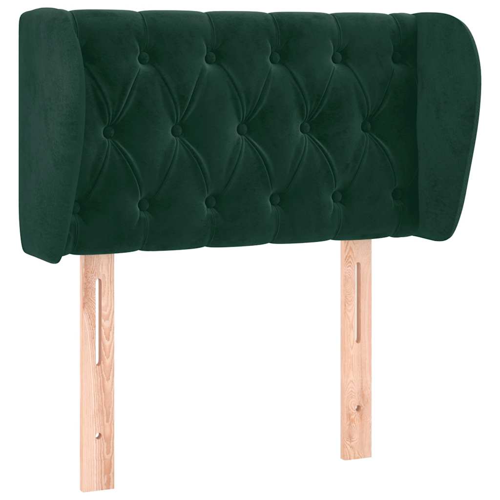 Tête de lit avec oreilles Vert foncé 83x23x78/88 cm Velours - XIOS