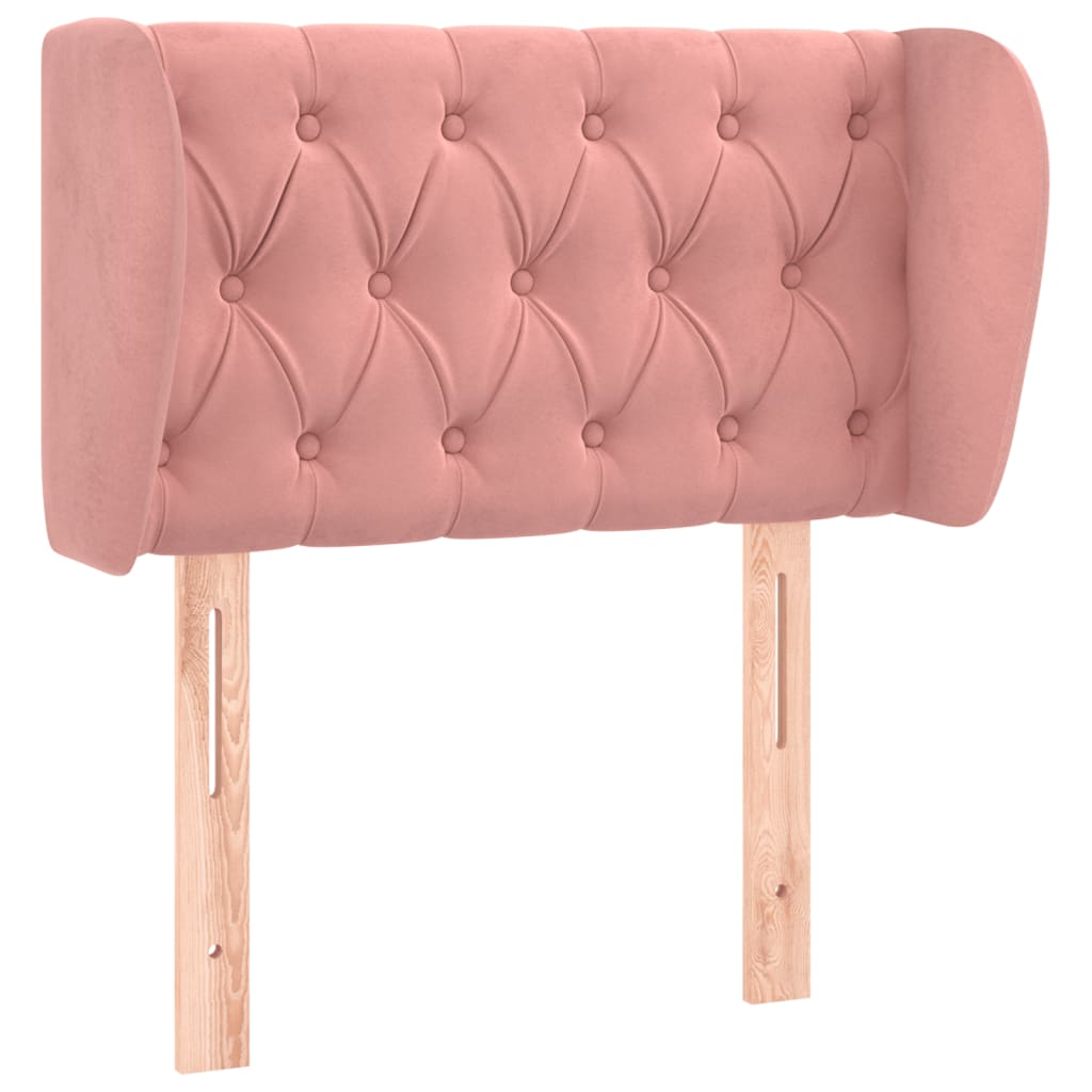 Tête de lit avec oreilles Rose 83x23x78/88 cm Velours - XIOS